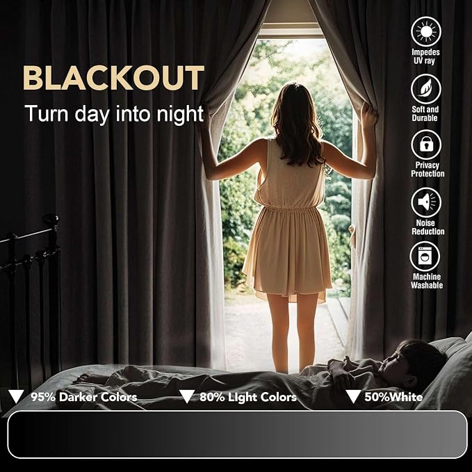 H.VERSAILTEX Curtains Ultra Sleep Well Microfiber Blackout Thermal Insulated - Image 7