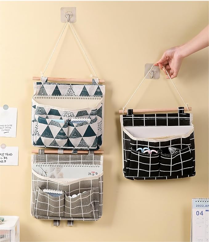 2 Pcs Wall Hanging Storage Bags, Over The Door Closet Organizer - Image 3