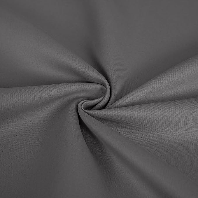 IGEMAEVE Blackout Curtains for Bedroom Rod Pocket Light Grey 52" W x 72" L | - Image 5