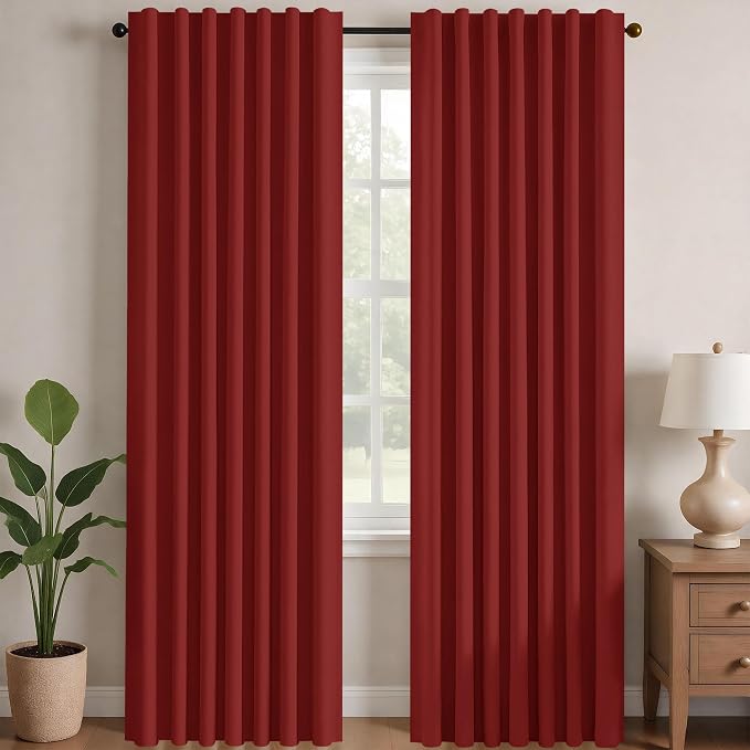 Deconovo Blackout Curtains for Bedroom, Living Room Curtains 63 Inches Long | by Unknown