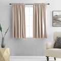 Warm Taupe Draperies Curtains for Kids Room, Small Window Treatment Thermal by DONREN