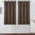 Chocolate Brown Thermal Blackout Curtains/52 x 54 Inch/Set of 2 Panels Room by Lemomo