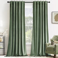 MIULEE Sage Green Velvet Curtains 52x72 inches Luxury Blackout Curtains | by MIULEE