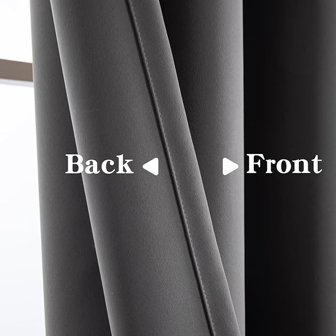 100% Blackout Curtains 96Inch Length 2 Panels Set, Thermal InsulatedRoom - Image 4