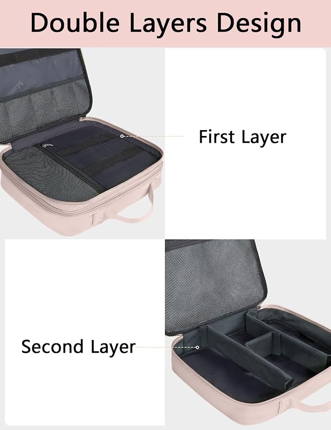 MATEIN Travel Cord Organizer for Women, Large Tech Storage Bag, Soft Pink | - Image 6
