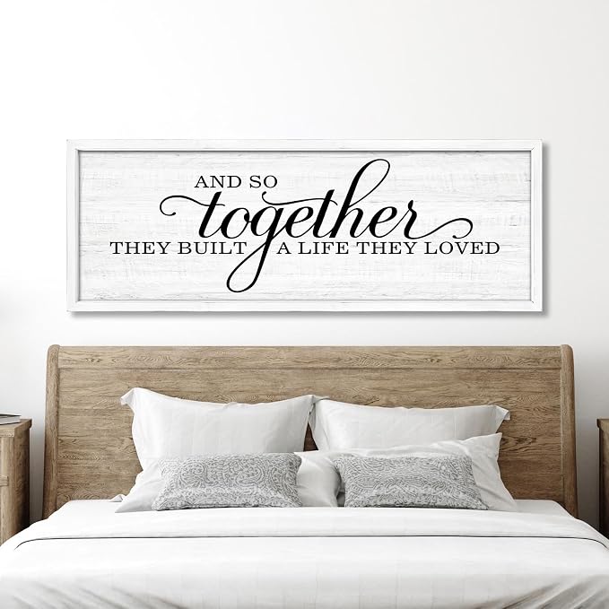 Rutiyoka Farmhouse Wall Decor: 'and so Together They Built a Life They Loved' by Rutiyoka