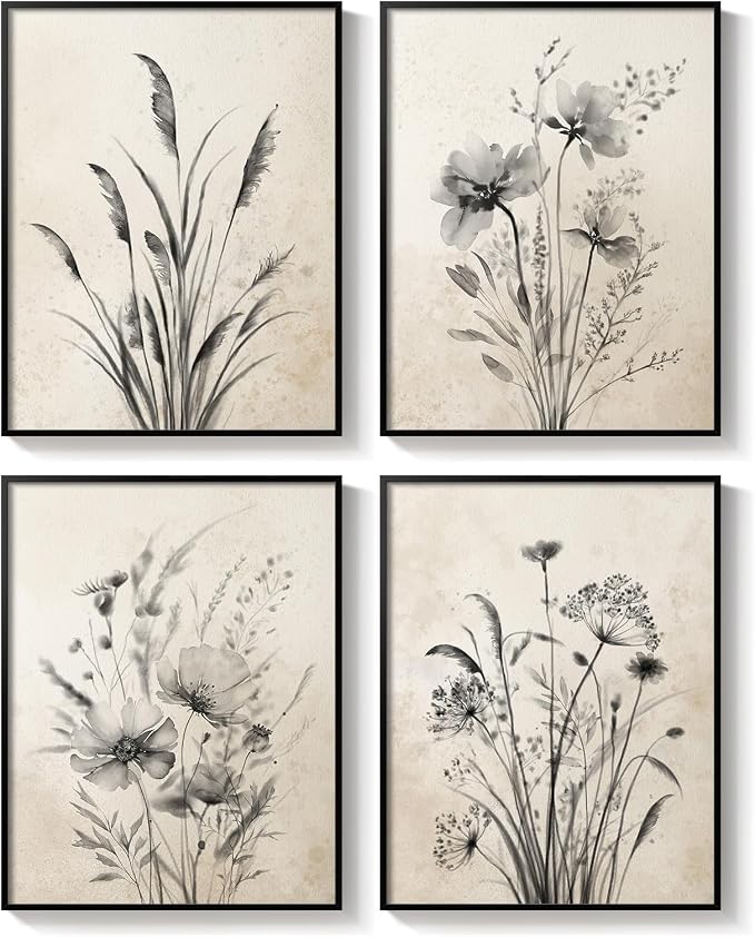Framed Vintage Floral Botanical Wall Art - Image 8