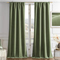 Joydeco Velvet Blackout Curtains Black Out Curtain 96 Inch Drapes | by JOYDECO
