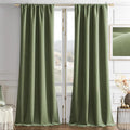 Joydeco Velvet Blackout Curtains Black Out Curtain 72 Inch Drapes | by JOYDECO