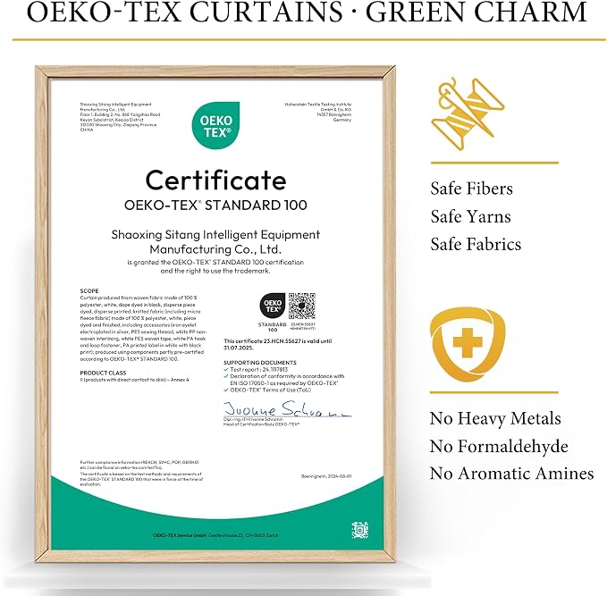RYB HOME 100% Blackout Bedroom Curtains, Thermal Insulated Curtains | Heat & UV - Image 8