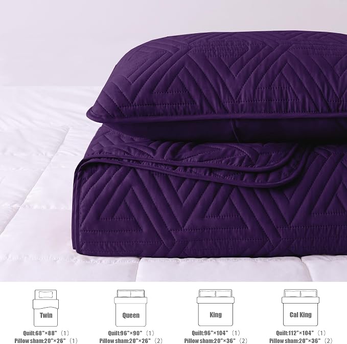 Whale Flotilla Soft Geometric Cal King Quilt Set - Image 5