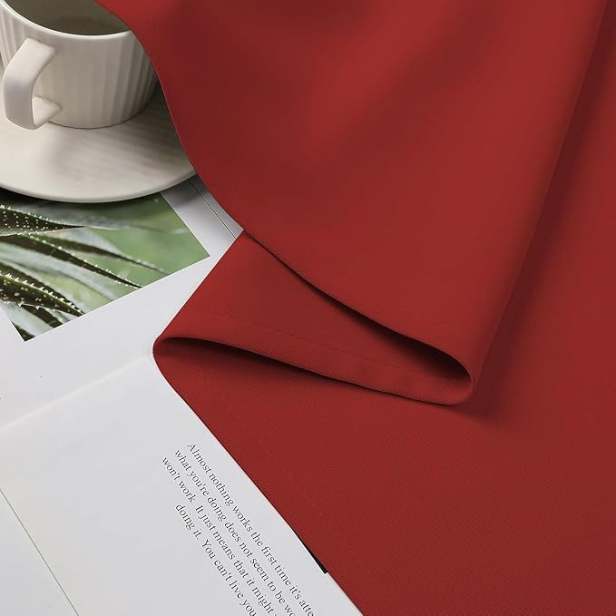 CUCRAF Red Blackout Curtains 90 inch Length 2 Panels Set, Room Darkening Drapes - Image 10