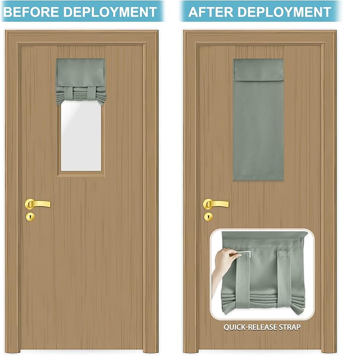 RYB HOME Front Door Window Covering Tie Up Small Sidelight Curtain Blackout | - Image 5