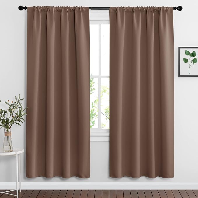 RYB HOME Blackout Curtains for Bedroom Living Room Nursery 72 inches Long | by RYBHOME
