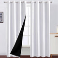 100% Blackout Curtains 52 x 95 Inch/White Curtains 2 Panels by Lemomo