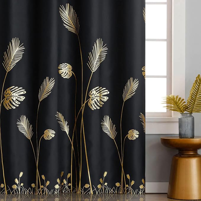 Gold and Black Blackout Curtains - Image 2