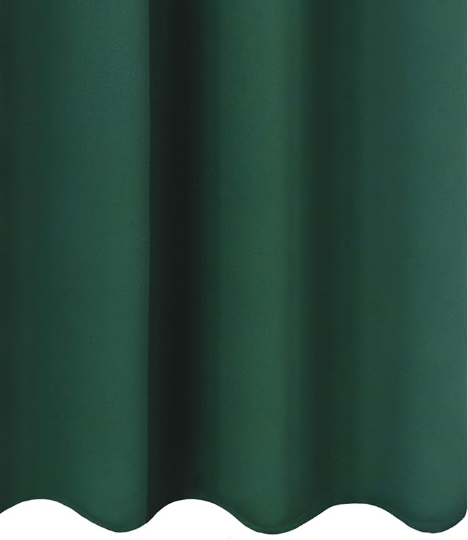 Blackout Curtains 66 x 95 inch/Dark Green Curtains Set of 2 Panels/Thermal - Image 9