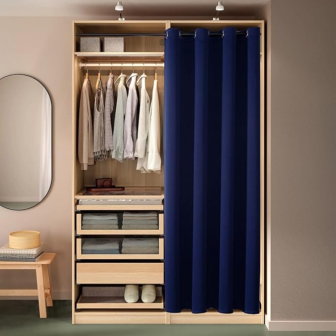 ChrisDowa Blackout Curtains Door Curtain 63 Inch Length Closet Drapes | 42W x - Image 6