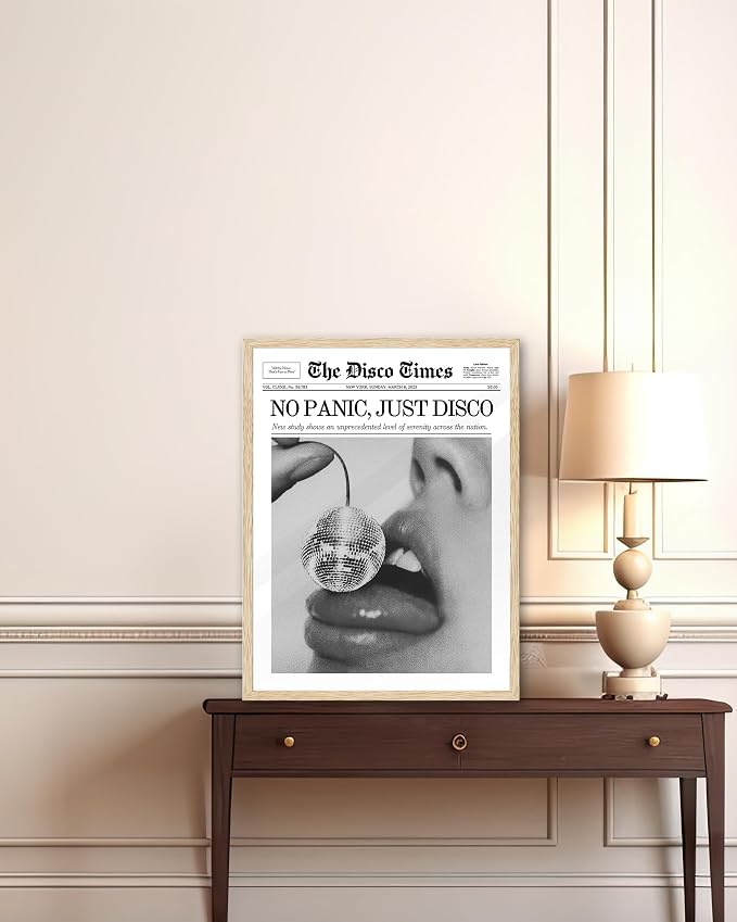 iHery 12x16in No Panic Just Disco Unframed Newspaper Wall Art | Unframed Canvas - Image 5