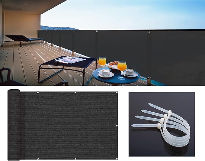 LOVE STORY 3' x 9' Balcony Privacy Screen Cover - Image 5