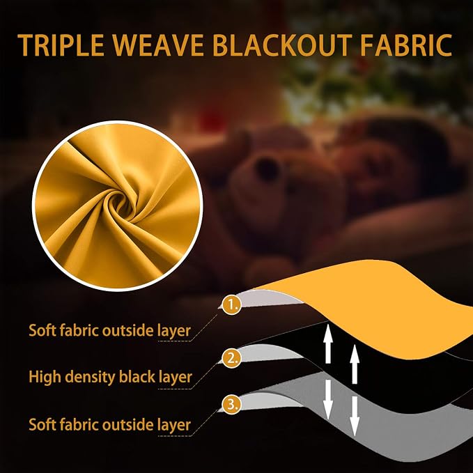 KOUFALL Fun Blackout Curtains for Kids Bedroom, Short Black Out Playroom - Image 7