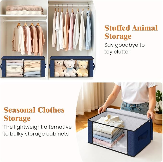 35L Closet Organizers, Foldable Under Bed Storage Containers | Storage Bags - Image 5