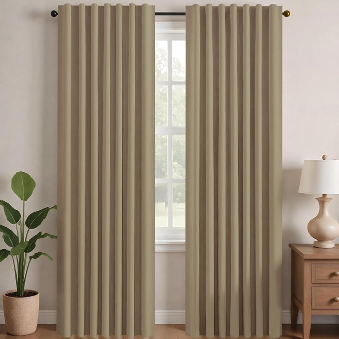 Deconovo Blackout Curtains for Bedroom, Living Room Curtains 63 Inches Long | by Unknown