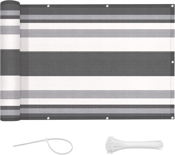 LOVE STORY 3' x 10' Balcony Privacy Screen Cover, 95% UV Block, Fence Cover by LOVESTORY