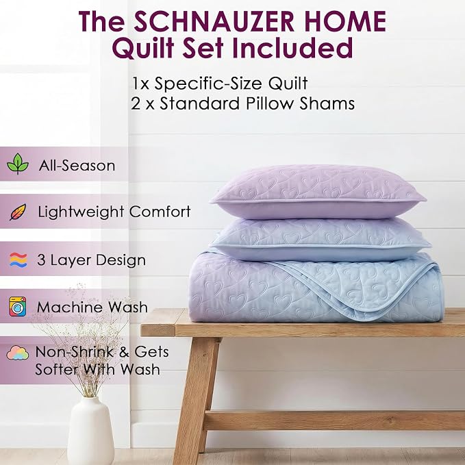 Twin Size 2 Piece Quilt Set, Bailey Printed Bedding Coverlet Set, Lightweight - Image 2