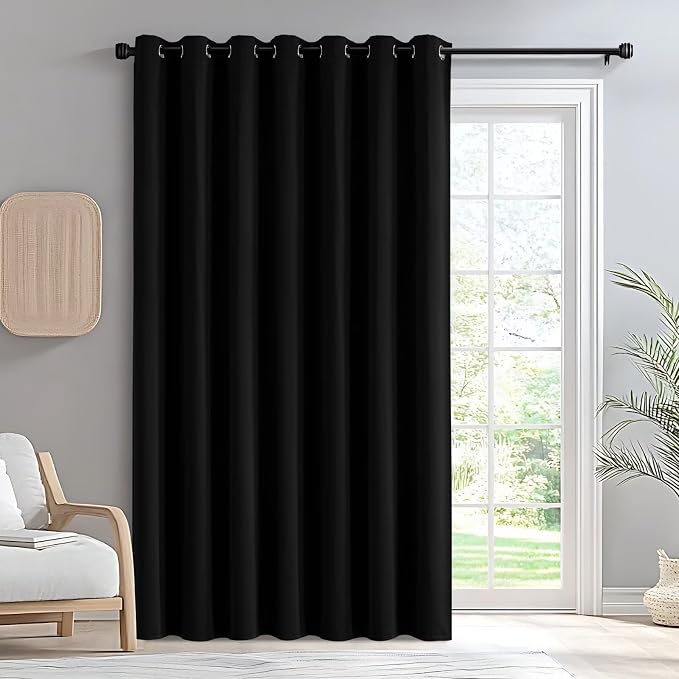 IGEMAEVE Blackout Curtains for Bedroom Grommet Black 100" W x 90" L | Bedroom | by IGEMAEVE