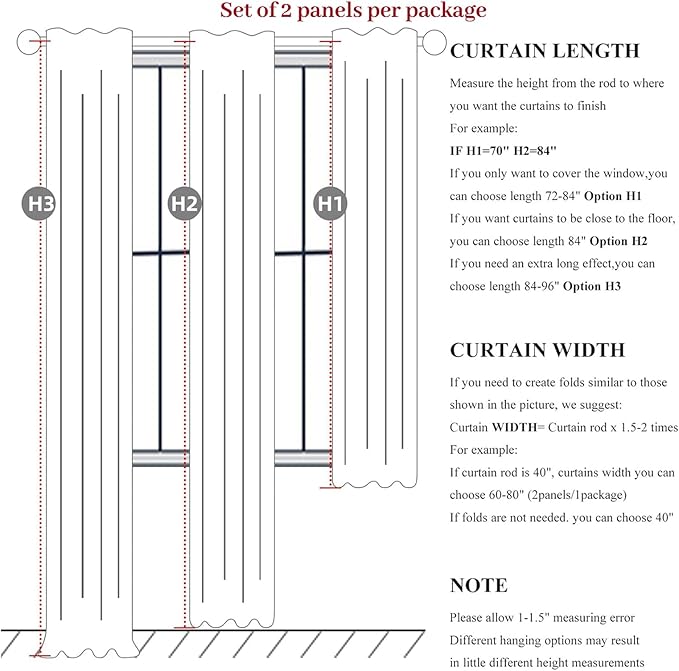 Blackout Curtains 60 Inches Extra Wide Natural Linen Curtains 102 Inch Length - Image 7