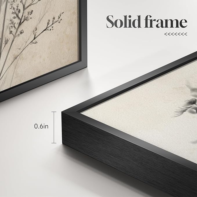 Framed Vintage Rustic Farmhouse Botanical Floral Wall Art, 4 Piece 11x14 In | - Image 6