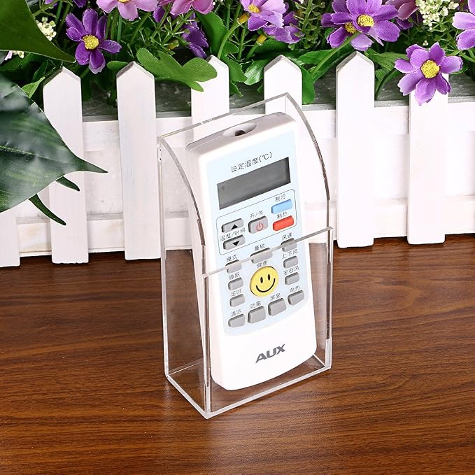 Hipiwe Wall Mount Remote Control Holder Clear Acrylic Media Organizer Box | - Image 8