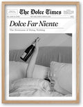 iHery Small 8x10in Dolce Far Niente Framed Newspaper Wall Art | Natural OAK by iHery