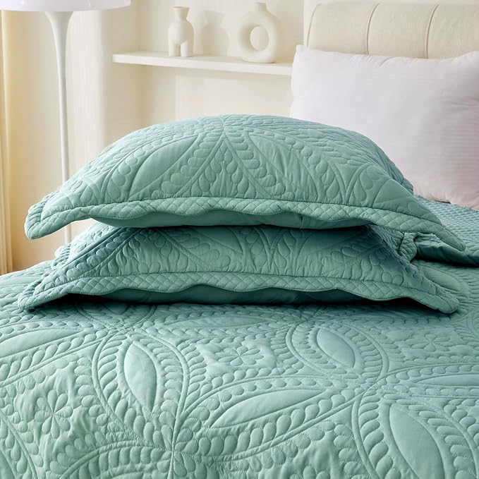 Cmfshape Oversize King Bedspread 114"x102", 3 Pieces California King Size Quilt - Image 9