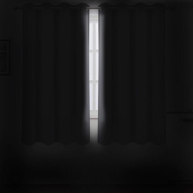 Frost Grey Blackout Curtains 66 x 63 Inch Length/Set of 2 Curtain - Image 3