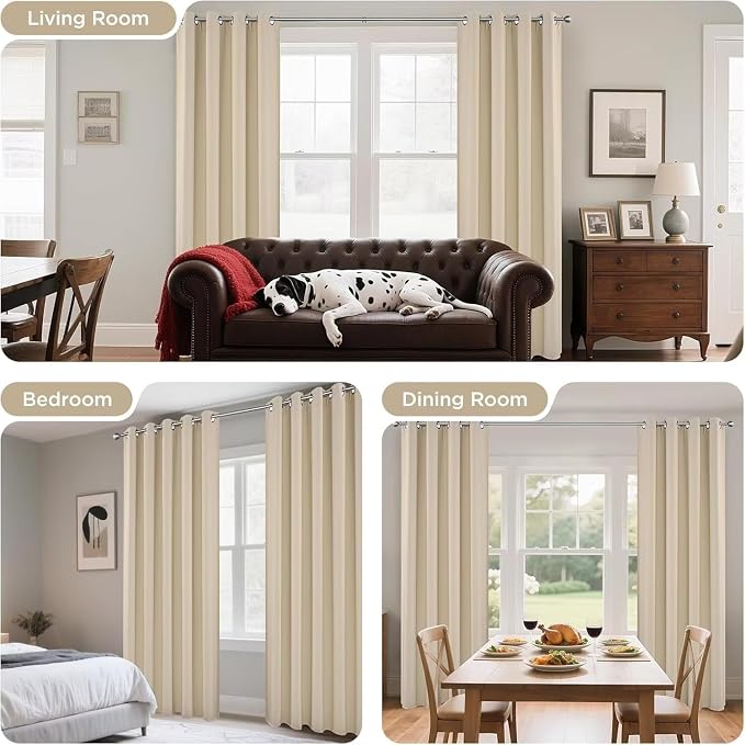 Joydeco Blackout Curtains 108 Inches Long 2 Panels Set, Thermal Insulated Long - Image 8