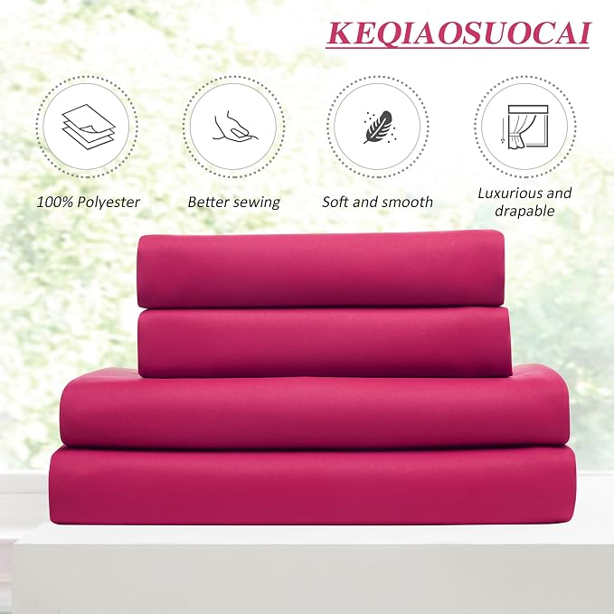 Pinch Pleated Hot Pink Blackout Curtains 63 Inches Long, Sound & Light Reducing - Image 5