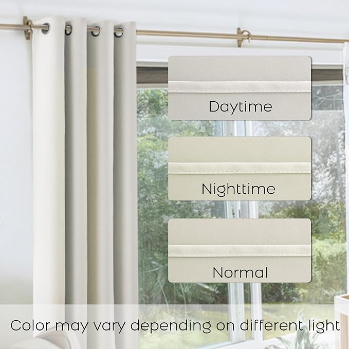 KOUFALL Drapes for Living Room, Half Blackout 72 Inch Wide 96 Inches Long - Image 6