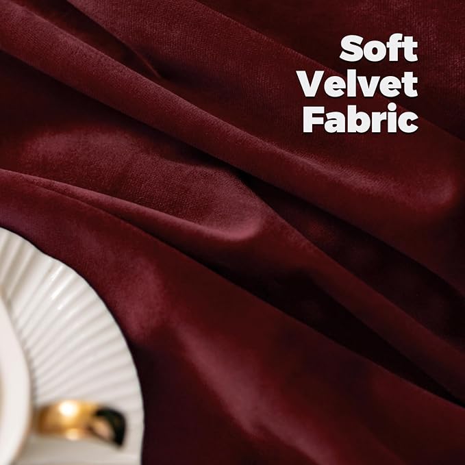 BGment Red Velvet Curtains 84 Inch - Image 5