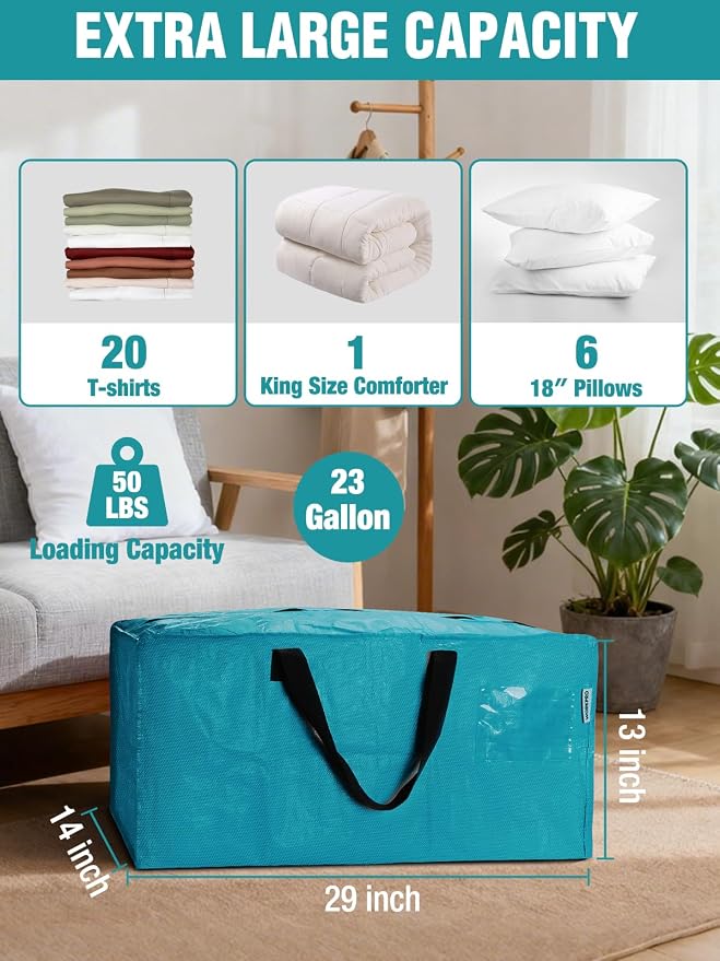 WORKPRO 8 Pack Extra Large Moving Bags - Image 3