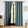 RYB HOME 100% Blackout Bedroom Curtains, Thermal Insulated Curtains | Heat & UV by RYBHOME