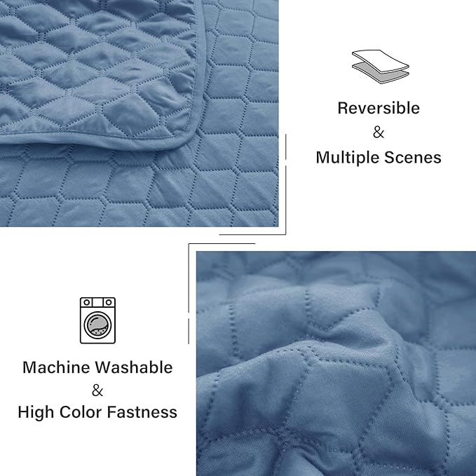 Exclusivo Mezcla Reversible Twin Quilt Bedding Set, Soft Microfiber, All Season - Image 6