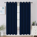 CUCRAF Navy Blue Blackout Curtains 72 inch Length 2 Panels Set, Room Darkening by CUCRAF