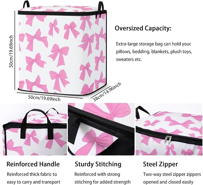 2pcs blanket storage bag for under bed, closet organizers 95L | quilt duvet - Image 3