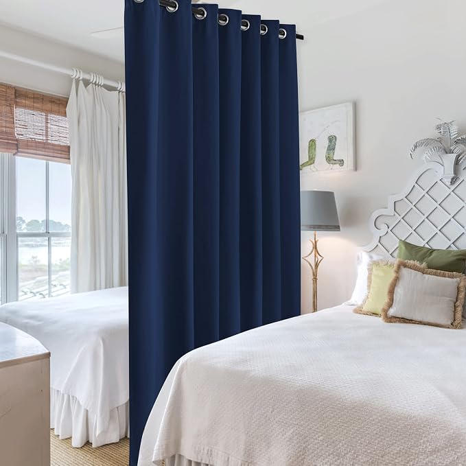 RYB HOME Room Divider Curtains 100 inch Width Blackout Curtains - Image 4