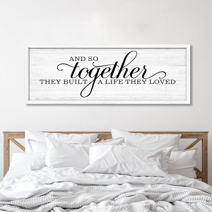 Rutiyoka Farmhouse Wall Decor: 'and so Together They Built a Life They Loved' - Image 4
