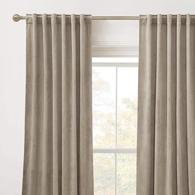 RYB HOME Velvet Curtains 90 inches Long - Image 3