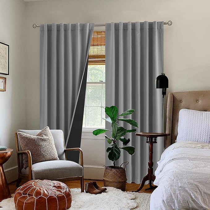BGment Dove Grey Blackout Curtains 78 Inches Long - Image 9