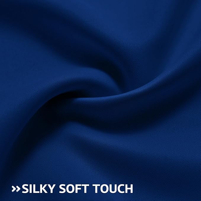 COSVIYA Grommet Room Darkening Royal Blue Curtains 63 inch - Image 5